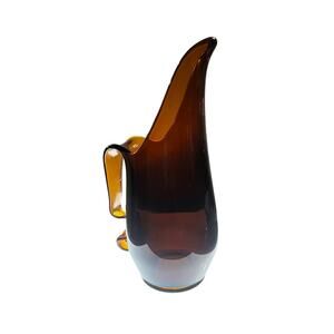 RARE VTG Viking Root Beer Handblown Stretch Handle Water Pitcher 10" Tall